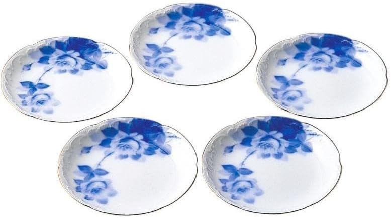 大倉陶園　ブルーローズ　銘々皿 5枚セット ブルーローズ（8211） 15cm銘々皿5枚揃